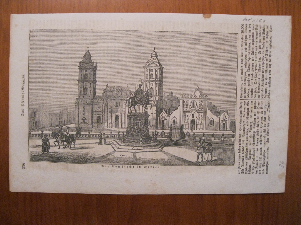 La Catedral y su plaza, en la ciudad de México,  1836